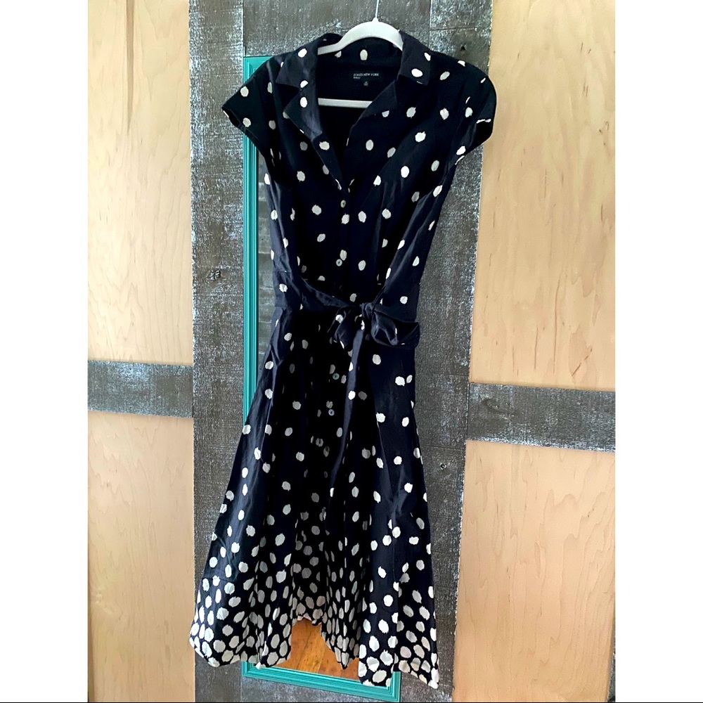 B&W polka dot dress